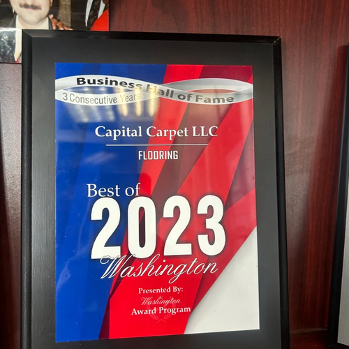 Business Hall of Fame - Capital Carpet LLC - Flooring award 2023